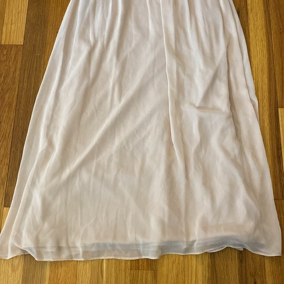 Dessy Girl Tan One Shoulder Dress Size 12 - Picture 5 of 9